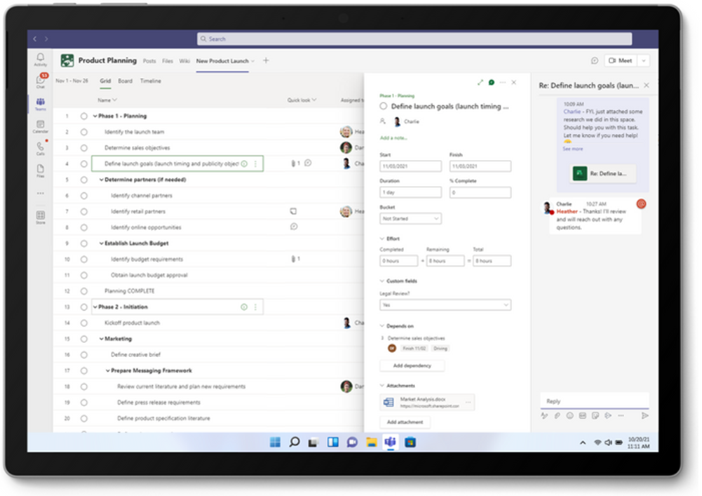 Kommende funksjoner i Microsoft Planner og Project